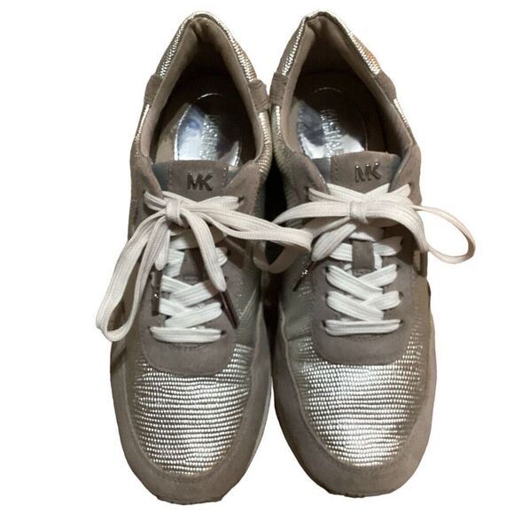 Michael Kors Stanton Trainer Metallic Lace Up Sneaker - Picture 2 of 16